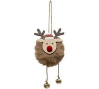 Fééric Lights and Christmas - Sujet de Noël Renne "Glacé" 13cm Marron Marron G