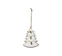 Feeric Lights et Christmas - Sujet de noël Bois Sapin Blanc doré Cloche