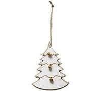Feeric Lights et Christmas - Sujet de noël Bois Sapin Blanc doré Cloche