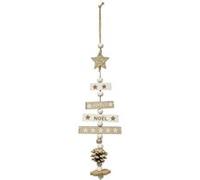 Fééric Lights and Christmas - Sujet de Noël Sapin "Cocon" 31cm Blanc & Naturel Blanc G