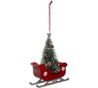 Fééric Lights and Christmas - Sujet de Noël Traineau "Étoile" 15cm Rouge & Vert G