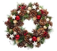 Atmosphera - Couronne de noël Houx étoile d35cm