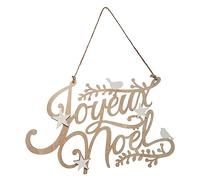 Feeric Lights & Christmas – Sujet de Noël en bois Joyeux Noël – Couleur naturel – L. 41 cm
