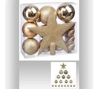 FEERIC LIGHTS & CHRISTMAS Kit de 18 pieces de boules de Noël - Or Or G