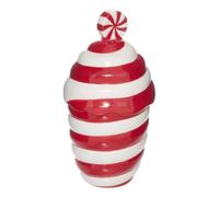 FEERIC LIGHTS & CHRISTMAS - Vase en dolomite rouge strié BLC h22