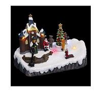 Feeric Lights & Christmas - Village de noël Chorale de noël et Animaux animé 8 LED à Piles