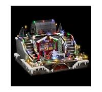 FEERIC LIGHTS & CHRISTMAS - Village de noël Fontaine et patinoire animé 55 LED + transfo