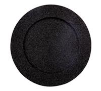 Feeric lights & christmas - Assiette de présentation colorama de noël d33cm paillettes noir