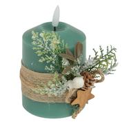 Atmosphera - Bougie led déco branche h.10cm vert