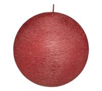 Feeric lights et christmas - Bougie boule brosse rouge 10 cm