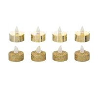 Feeric lights et christmas - Bougies led colorama de noël lot de 8 chauffe-plats or