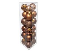 Lot de 18 Boules de Noël ""Colorama"" 3cm Bronze