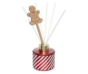 Feeric lights et christmas - Diffuseur de parfum 100ml pain d'épice verre imprimé rouge