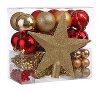 Feeric Lights et Christmas - Kit de Sapin Soir de noël 44 pièces Rouge/Or