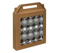 Feeric Lights et Christmas - Lot de 25 Boules de noël jokli argentées d. 60 mm