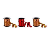Feeric lights et christmas - Lot de 3 rouleaux de bolduc 5 mm ou 10mm l.10m - 2 doré/1 rouge