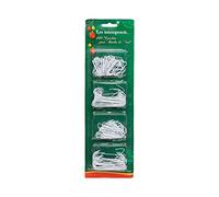 Feeric Lights et Christmas - Lot de 300 Crochets pour Boules Couleurs - Blanc