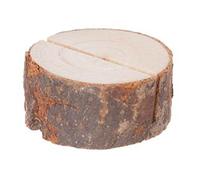 Feeric Lights & Christmas - Lot de 4 cavaliers de table en rondin de bois marron Ø 4 x H 1,5 cm