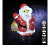 Feeric lights et christmas - Père noël avec lanterne lumineux extérieur h30cm 40 led + transfo