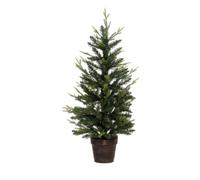 Sapin de Noël Artificiel Vert 2 Tons dans Un Pot cuivré H 100 cm - Feeric Christmas
