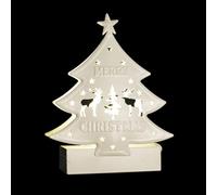 Feeric Lights et Christmas - Sapin Lumineux 2 LED Blanc Chaud - Merry Christmas