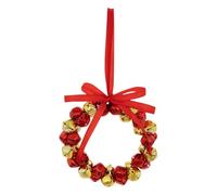 Feeric Lights et Christmas - Sujet Couronne grelots métal d.11cm Rouge et doré