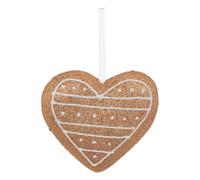 Feeric Lights et Christmas - Sujet cœur Cookie Paillettes polystyrène h.13cm Marron