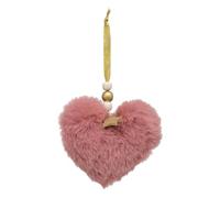 Feeric Lights et Christmas - Sujet cœur Fourrure 10cm Assorti - Vieu Rose