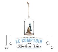 Feeric Lights et Christmas - Sujet De Noël Bocal en Verre - Hibou