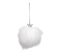 Feeric Lights et Christmas - Sujet de Noël Boule Textile Couronne 8 cm - Couronne argenté