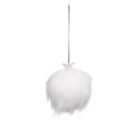 Feeric Lights et Christmas - Sujet de Noël Boule Textile Couronne 8 cm - Couronne Blanc