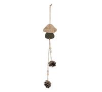 Feeric Lights et Christmas - Sujet de noël Champignon et Pomme de pin en Bois 33 cm