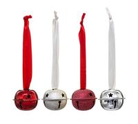 Feeric Lights et Christmas - Sujet de noël en métal 4 grelots Grand modèle + Ruban