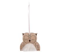 Feeric Lights et Christmas - Sujet de noël Hibou Fourrure 11cm en Bois
