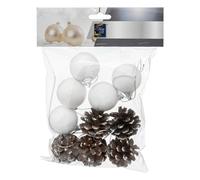 Feeric Lights et Christmas - Sujet de noël Sachet Boules en polyfoam et Pomme de pin