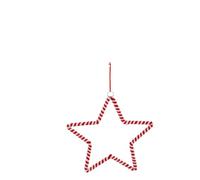 Feeric Lights et Christmas - Sujet étoile Sucre d'orge Textile h.25cm Rouge