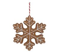 Feeric Lights et Christmas - Sujet Flocon Cookie polystyrène h.21cm Marron