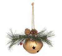 Feeric Lights et Christmas - Sujet grelot Pomme de Pain métal d.6,5cm doré