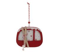 Feeric Lights et Christmas - Sujet télécabine Bois h.10cm Rouge