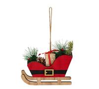 Feeric Lights et Christmas - Sujet traîneau Bois h.12,5cm Rouge