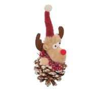 Feeric Lights et Christmas - Suspension de Sapin Personnage en Pomme de pin avec Bonnet 11 cm - Modèle d