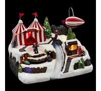 Feeric Lights et Christmas - Village de noël dirigeable animé/Musical 12 LED + transfo