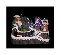 Feeric Lights et Christmas - Village de noël Gare et Train animé/Musical 9 LED à Piles