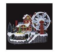 Village de noël roue du père noël animé et lumineux 5 G