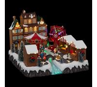 Feeric Lights et Christmas - Village de noël marché de noël animé/Musical 56 LED + transfo
