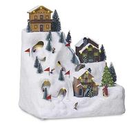 Village de Noël piste de ski animé/musical 24 LED + transformation Feeric lights & christmas
