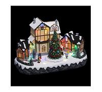 Feeric Lights & Christmas – Village de Noël Salon de thé animé 31 cm 18 LED + transfo Multicolore