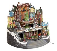 Feeric Lights et Christmas - Village Lumineux Gare et Sapin 39 LED Musical