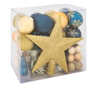 Feeric Lights & Christmas – Kit de décoration pour sapin de Noël – 44 pièces – Bleu et Or