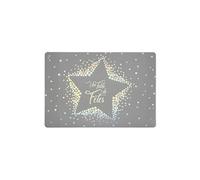 Féérie Lights & Christmas - 6 Sets de table de Noël design Etoile - L. 30 x l. 43 cm - Argent - La maison des couleurs